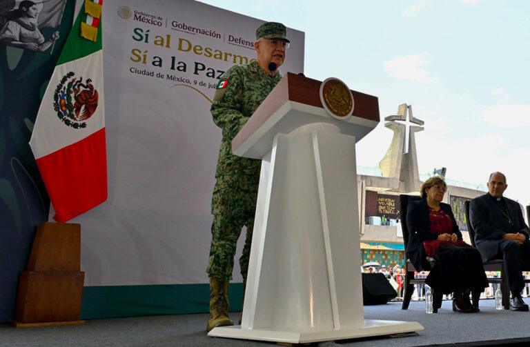 Basílica de Guadalupe, sede de la jornada “Sí al Desarme, Sí a la Paz”, en el Día Internacional de la Destrucción de Armas de Fuego